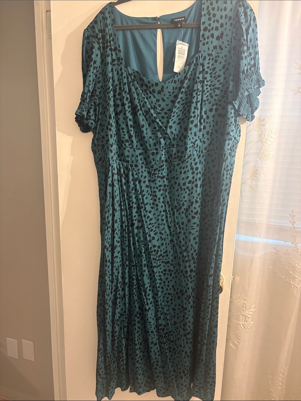 torrid Teal Black Animal-Print Maxi Dress